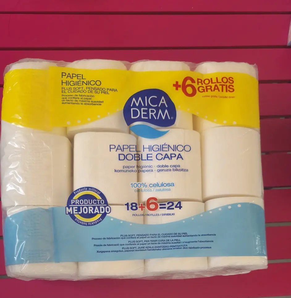 Micaderm – Papel Higiénico Doble Capa (24 Rollos)
