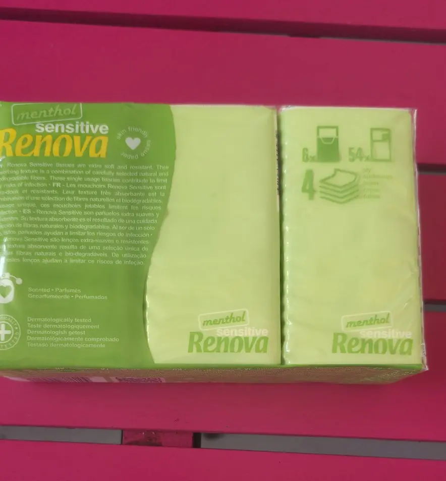 Renova – Pañuelos Sensitive con Mentol